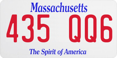 MA license plate 435QQ6