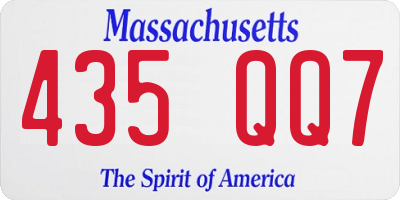 MA license plate 435QQ7