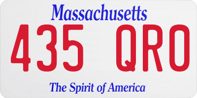 MA license plate 435QR0