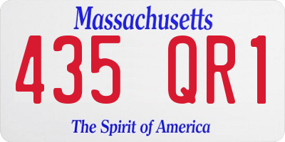 MA license plate 435QR1