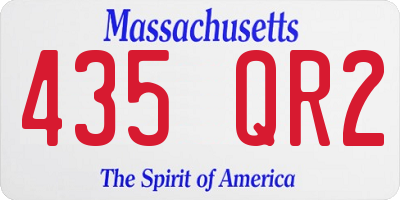 MA license plate 435QR2