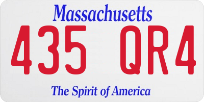 MA license plate 435QR4