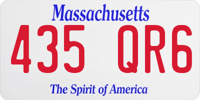 MA license plate 435QR6