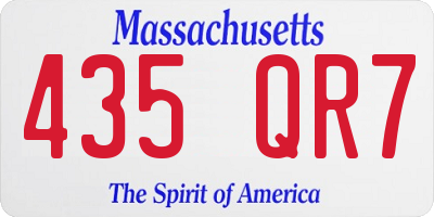 MA license plate 435QR7