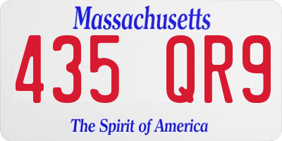 MA license plate 435QR9