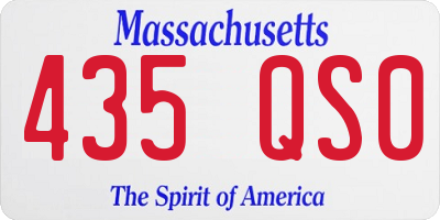 MA license plate 435QS0