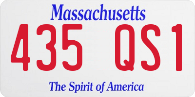 MA license plate 435QS1