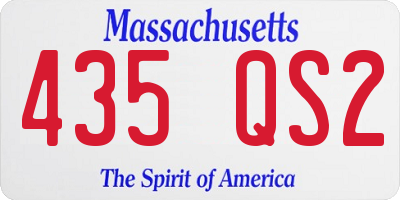 MA license plate 435QS2