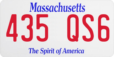 MA license plate 435QS6
