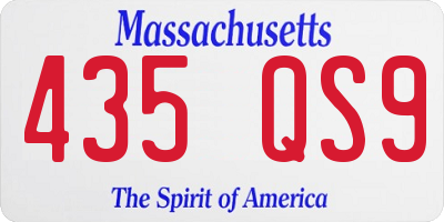 MA license plate 435QS9