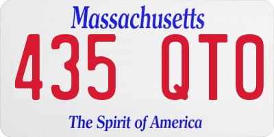 MA license plate 435QT0