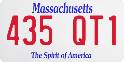 MA license plate 435QT1