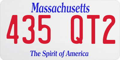 MA license plate 435QT2