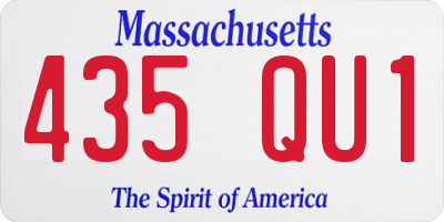MA license plate 435QU1
