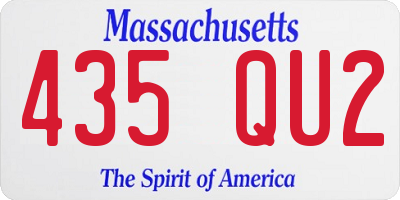MA license plate 435QU2