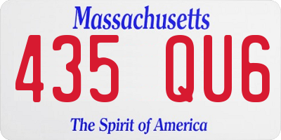 MA license plate 435QU6
