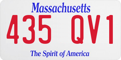 MA license plate 435QV1