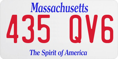 MA license plate 435QV6