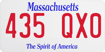 MA license plate 435QX0