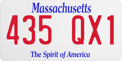 MA license plate 435QX1