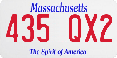 MA license plate 435QX2