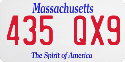 MA license plate 435QX9