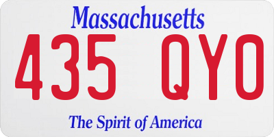 MA license plate 435QY0