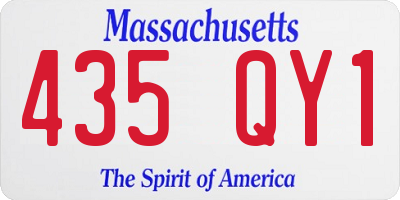 MA license plate 435QY1