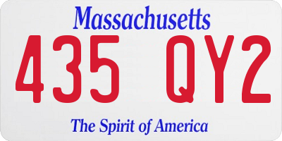 MA license plate 435QY2