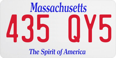 MA license plate 435QY5