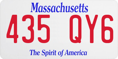 MA license plate 435QY6