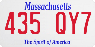 MA license plate 435QY7