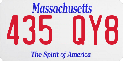 MA license plate 435QY8