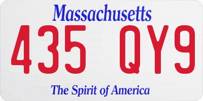 MA license plate 435QY9