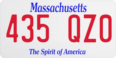 MA license plate 435QZ0