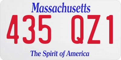 MA license plate 435QZ1