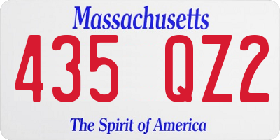 MA license plate 435QZ2