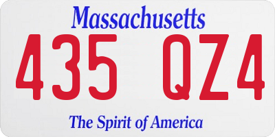 MA license plate 435QZ4