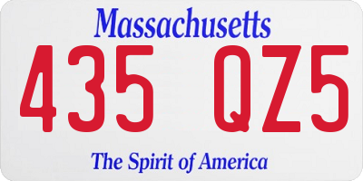 MA license plate 435QZ5
