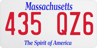MA license plate 435QZ6