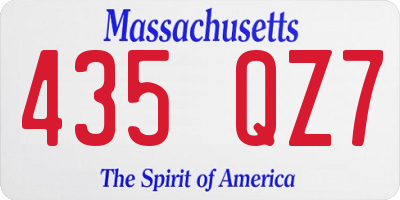 MA license plate 435QZ7