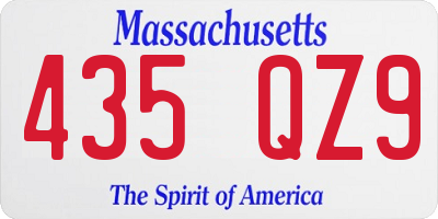MA license plate 435QZ9