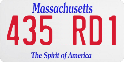 MA license plate 435RD1