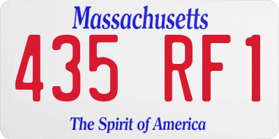 MA license plate 435RF1