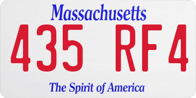 MA license plate 435RF4