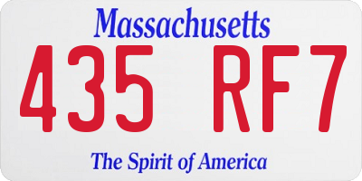 MA license plate 435RF7