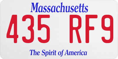 MA license plate 435RF9