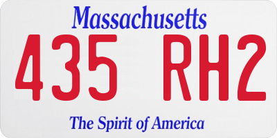MA license plate 435RH2