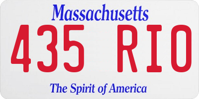 MA license plate 435RI0