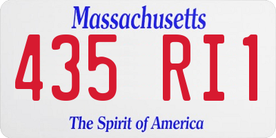 MA license plate 435RI1
